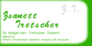 zsanett tretscher business card